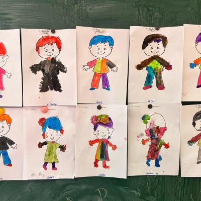 4. Pictura Oameni Colorati